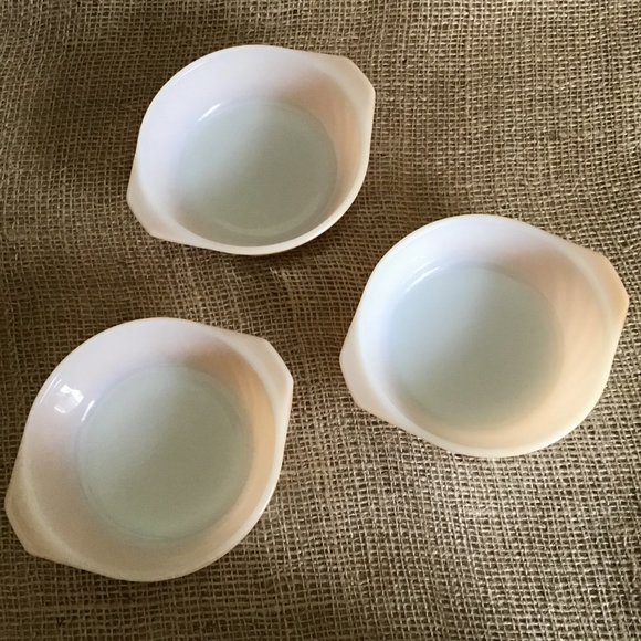 3 Fire King Peach Lusterware  Bowls,  , Small Casserole - Picture 4 of 6